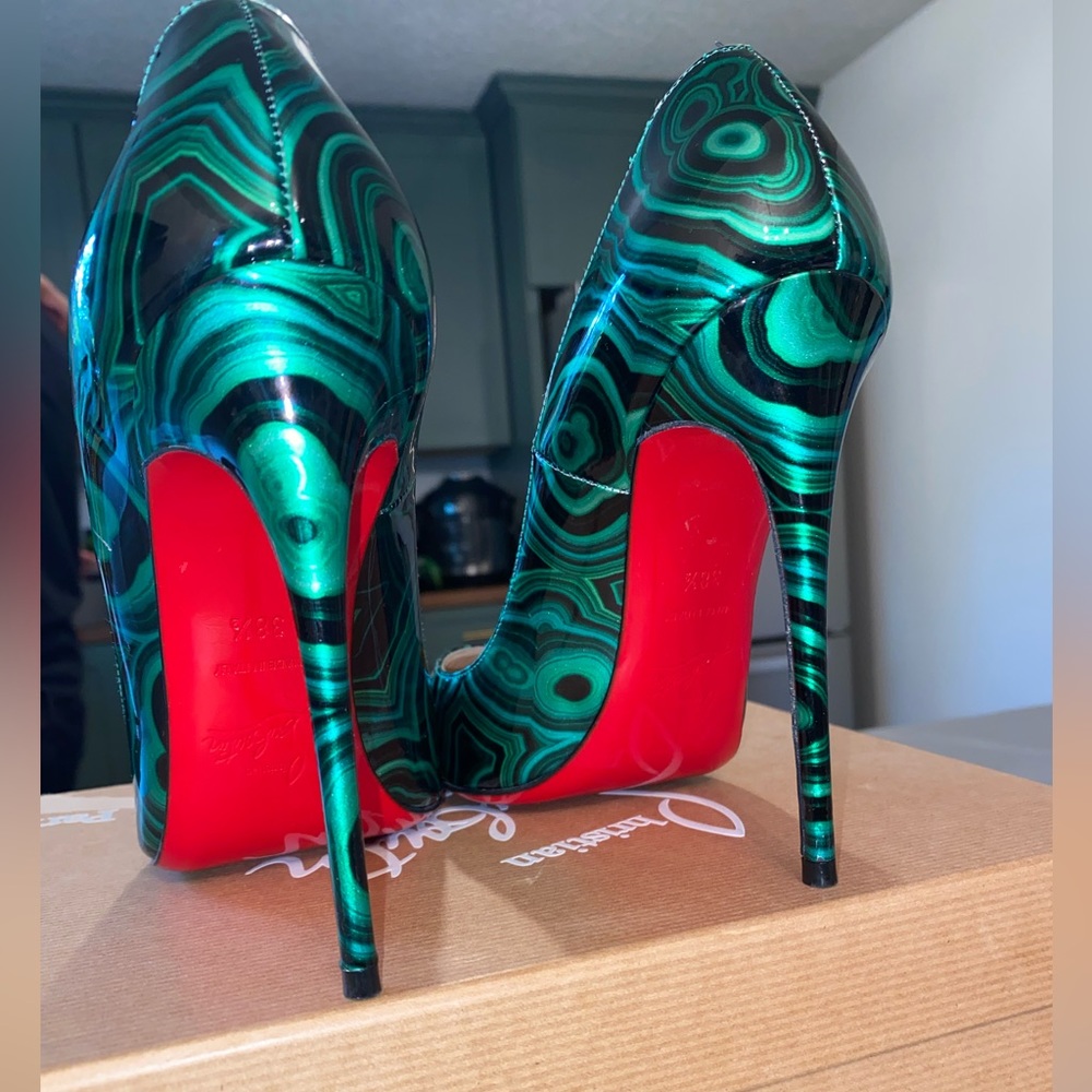Christian Louboutin Stiletto Pump Heels So Kate Malachite